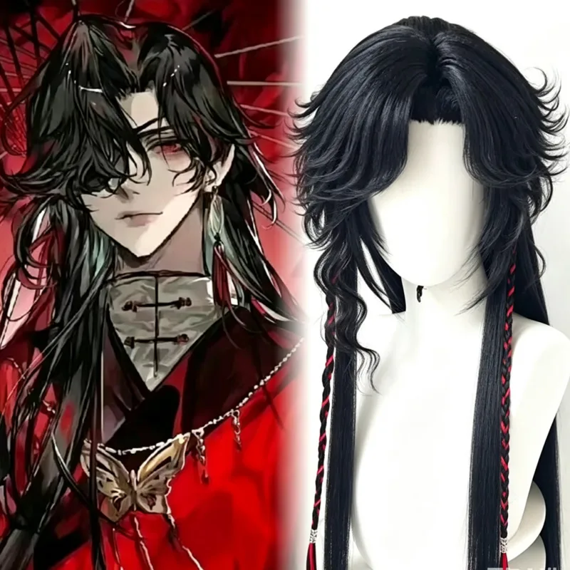 Synthetic Wigs - 華城風のウィッグ、天官賜福のコスプレ用、天官の祝福をテーマにした謝廉のコスプレウィッグ、耐熱性合成繊維を使用。