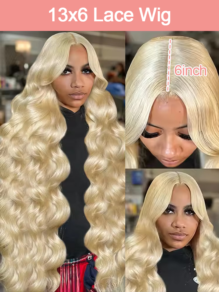 36インチ、40インチ、613（ハニーブロンド）のボディウェ - 613 Blonde Body Wave Lace Front Wig のレビューと価格