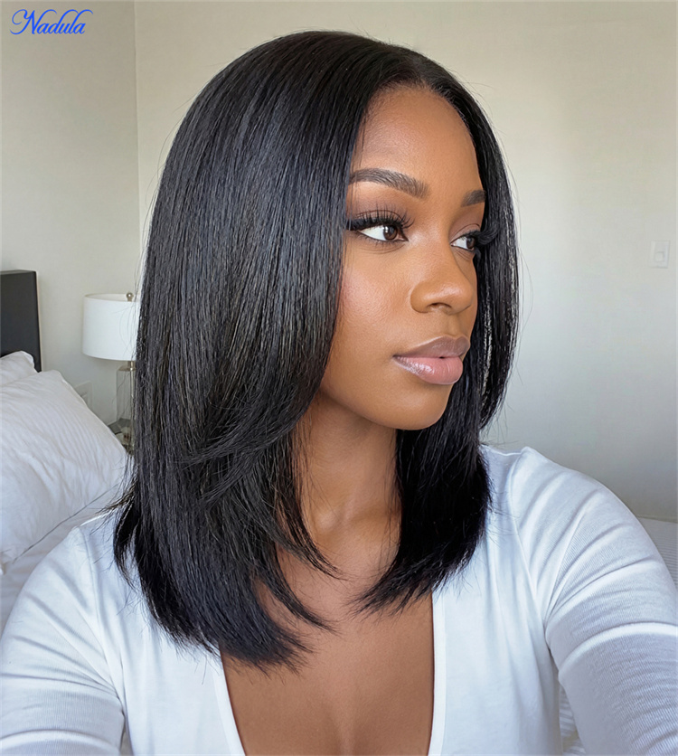 ナドゥラ クリアランスセール 10インチ 12インチ レイヤ - Glueless Wear And Go Human Hair Wig のレビューと価格