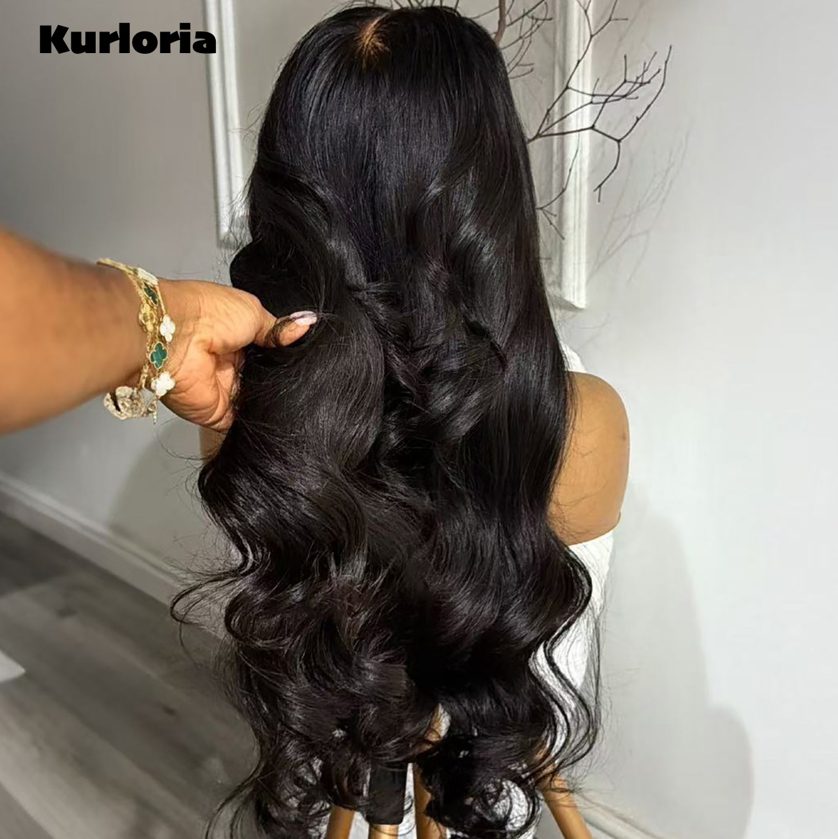 100%人毛 ナチュラルブラック レース ボリュームウェーブ - Glueless Wear And Go Human Hair Wig のレビューと価格