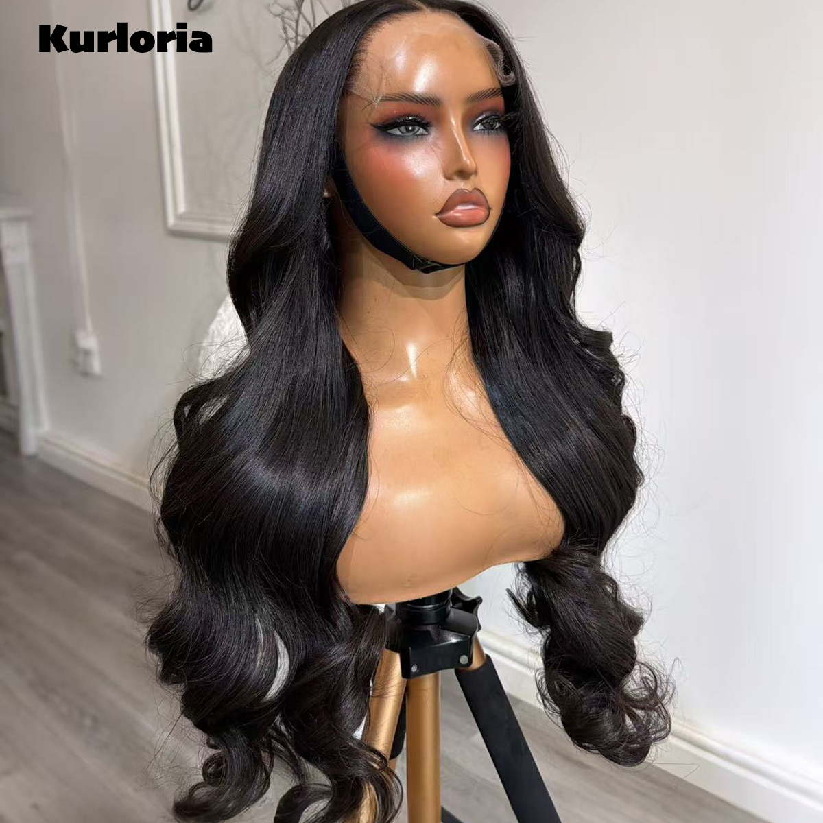 100%人毛 ナチュラルブラック レース ボリュームウェーブ - Glueless Wear And Go Human Hair Wig のレビューと価格