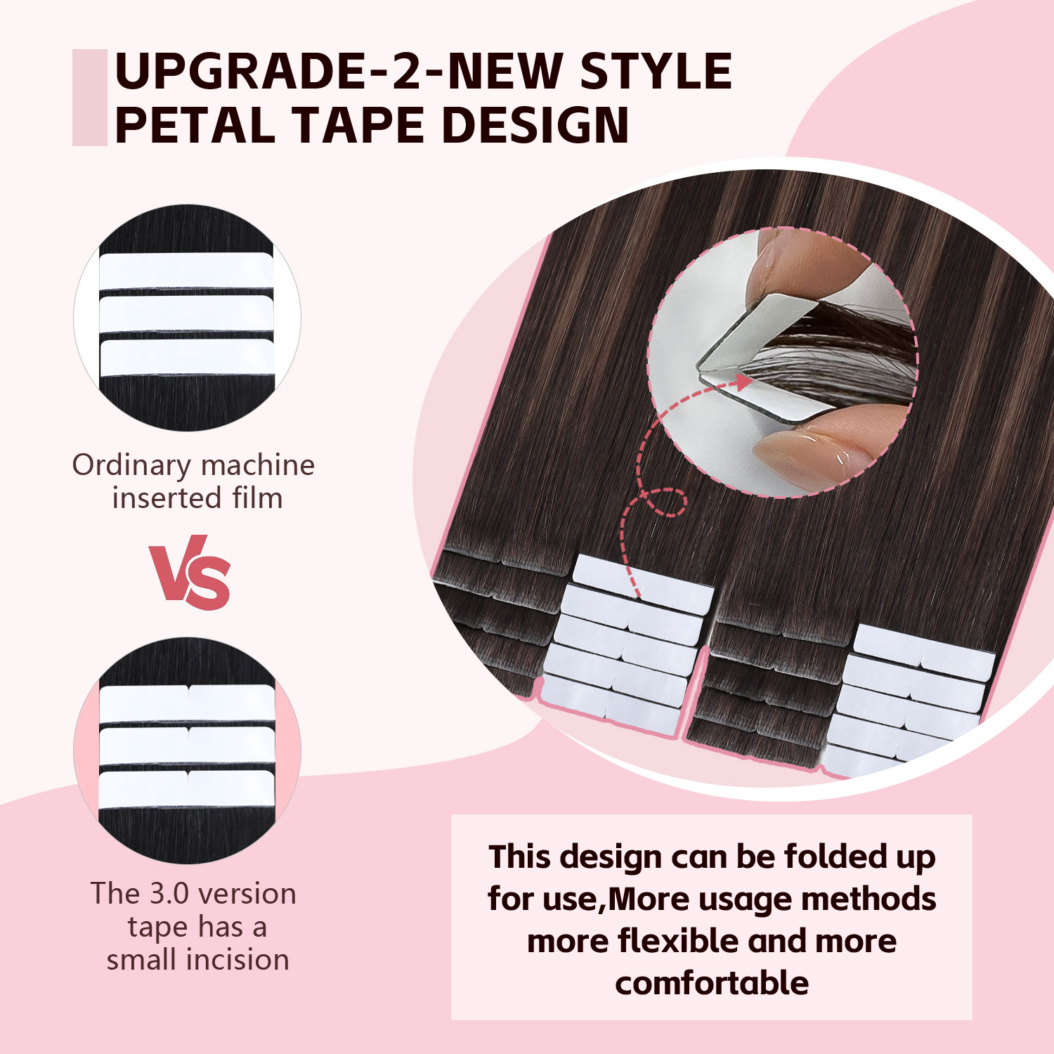 スウィートメット インビジブルテープ ヘアエクステンション  - Invisible Tape In Extensions Real Hair のレビューと価格