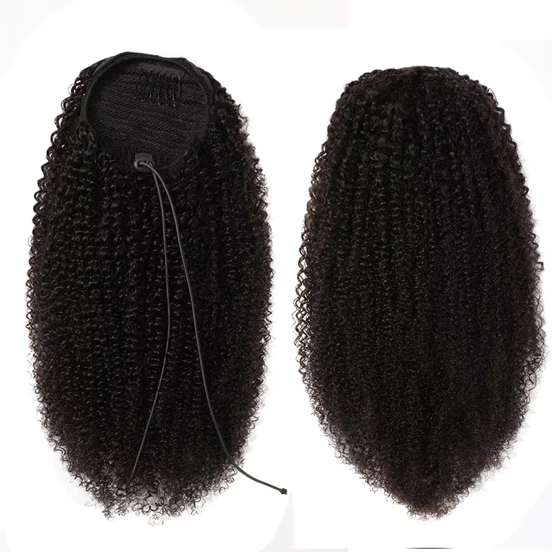 ドローストリング付きポニーテールエクステンション。人毛を使用 - Seamless Clip In Hair Extensions Human Hair のレビューと価格