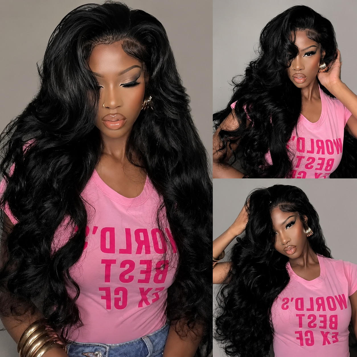 34 インチ 13x4 HD 透明レースフロント人毛ウィッグ - Hd Lace Frontal Wig Human Hair Pre Plucked のレビューと価格