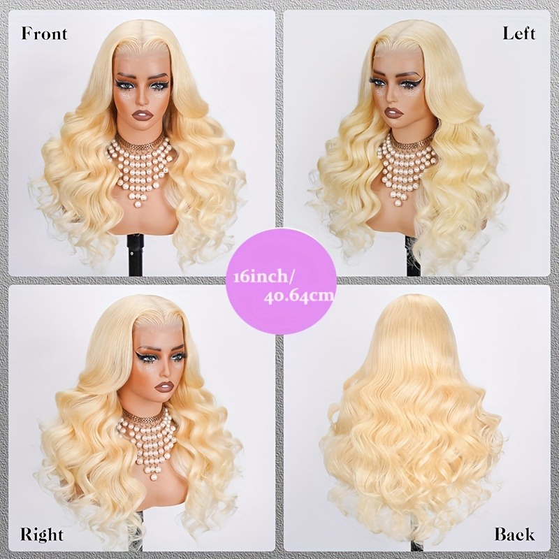 613 レースフロントウィッグ、人毛使用、13インチ×4イン - 613 Blonde Body Wave Lace Front Wig のレビューと価格