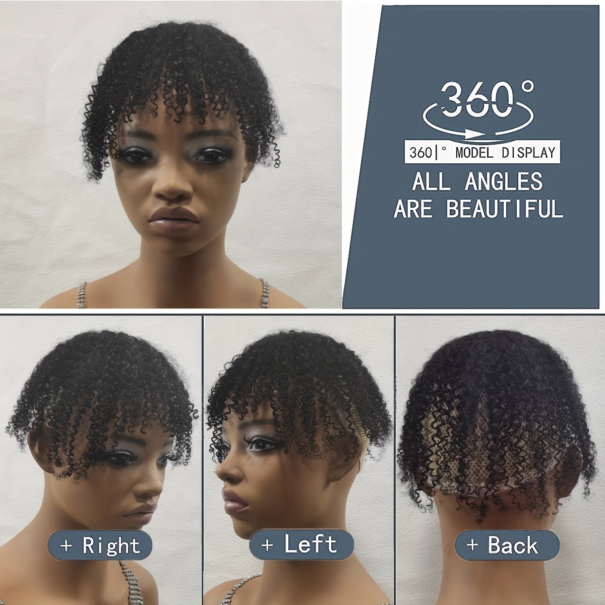 前髪付きヘアクリップ - 薄毛隠し用前髪付きヘアクリップ、ウ - Hair Clips のレビューと価格