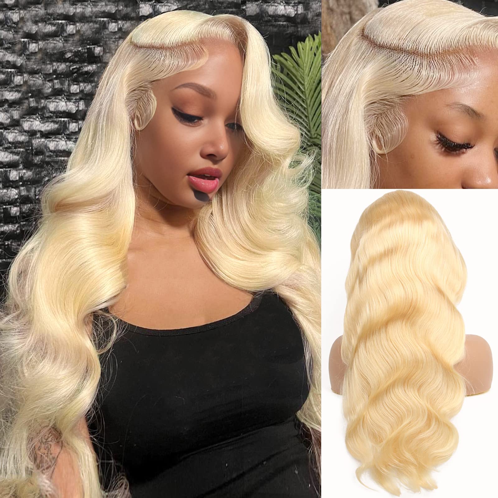 13x6 レースフロント 613 ウィッグ 人毛 ボディウェ - 613 Blonde Body Wave Lace Front Wig のレビューと価格
