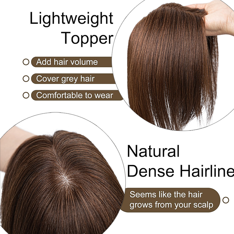 10インチ100%人毛13x12cmヘアネットクリップ式ヘア - Seamless Clip In Hair Extensions Human Hair のレビューと価格